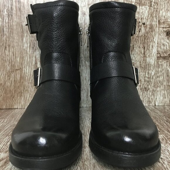 FRYE Black Vicky Engineer Moto Biker Rocker Boots SIZE 5.5 NEW - Picture 7 of 8